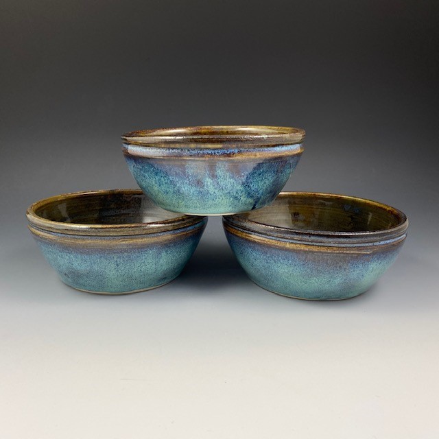 Made-to-Order Onyx River Ceramic Sake Warmer Base and Bowl Set by Amy Schnitzer